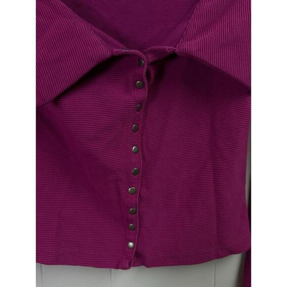 Anthropologie Maeve Button Up Blouse Off the Shoulder Small - Picture 6 of 11